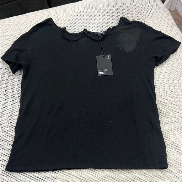 PAIGE Black Short Sleeve Top - Picture 9 of 10